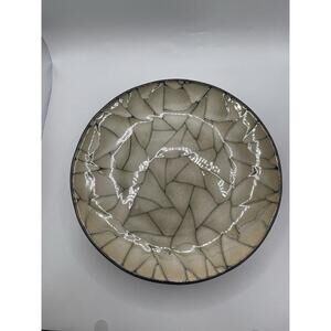 Gibson Elite Zambezi Dark Brown Cream 11 inch Round Dinner Plate 4pack